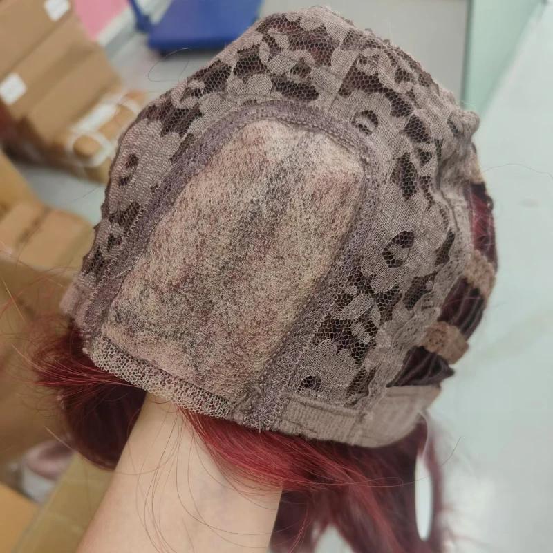 Red Wig Long Straight Lace Front Wig for Woman Nature Synthetic Lace Wigs for Cosplay Daily Use Heat Resistant Headband Wigs