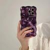 Luxury Plating Wrinkle Wavy Curly Edge Phone Case For iPhone 15 12 13 14 ProMax 3D Unevenness Soft Camera Protection Cover Electroplated Bubble Wave