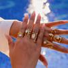 Yori Statement Stainless Steel Delicate Shiny Cubic Zirconia Ring High Quality 18K Gold PVD Plated Finger Jewelry Gift