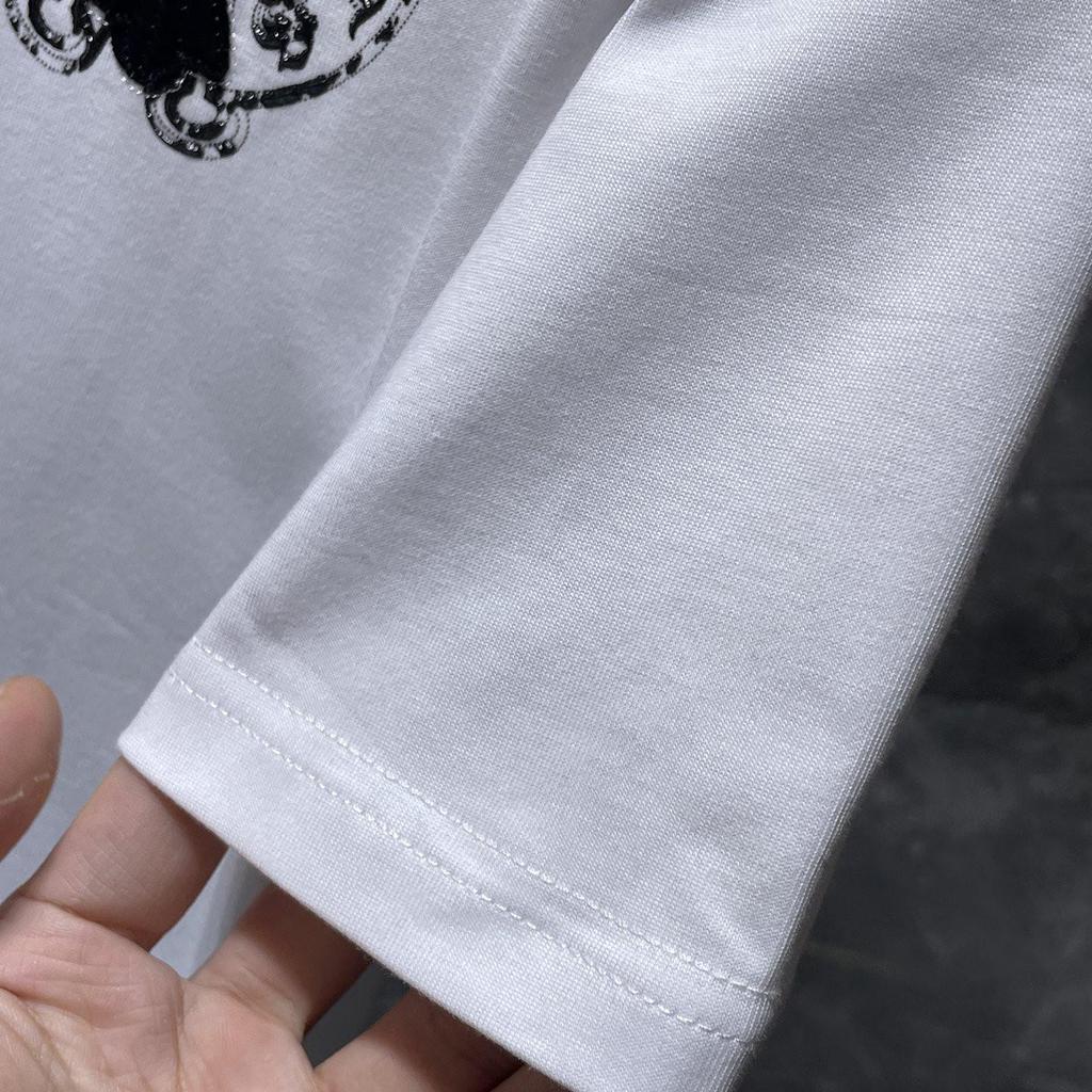 8929 CHROME HEARTS 2026 Summer New High Quality Cotton Round Neck Loose Large Size Men's and Women's T-shirt Couple T-shirt