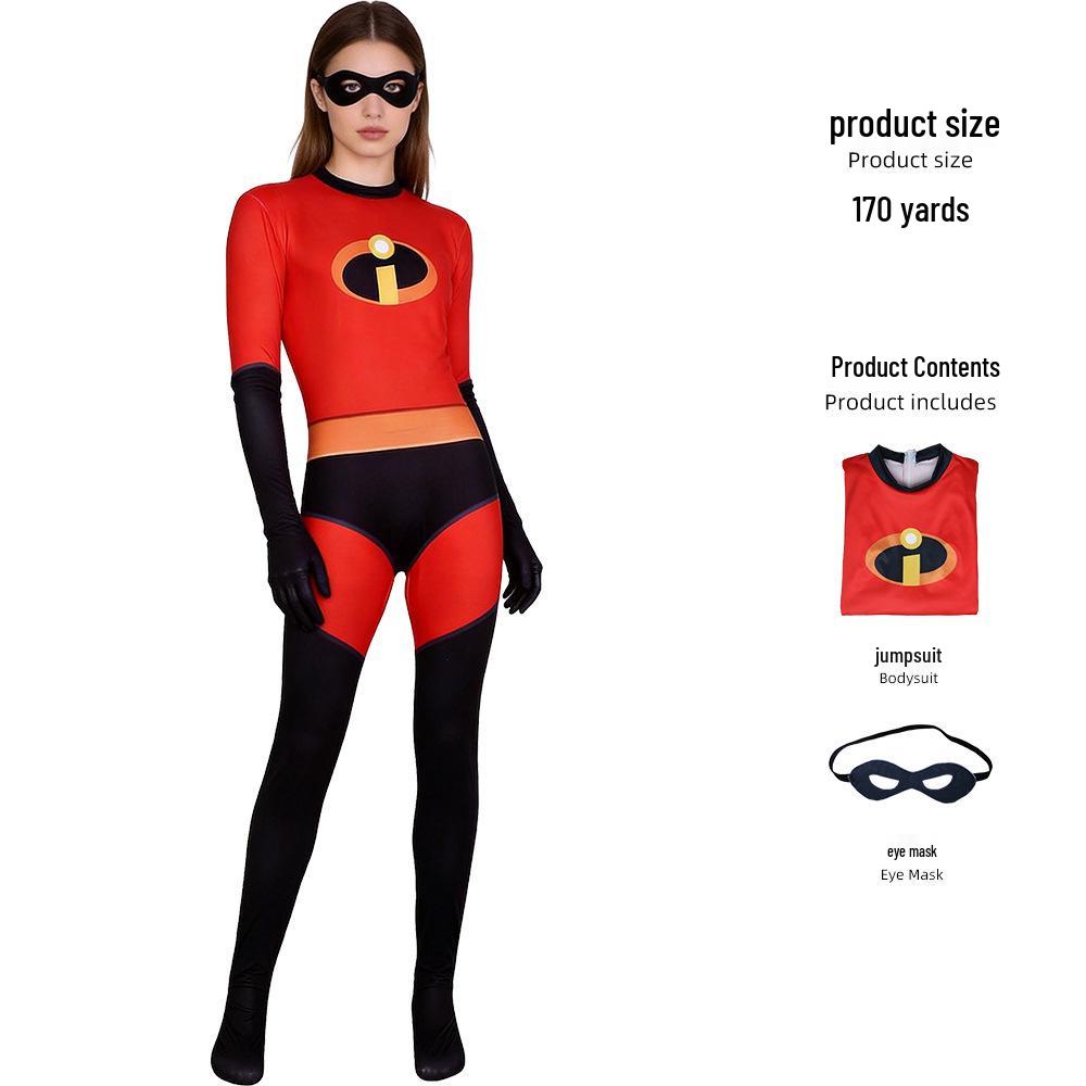 Incredibles Cosplay Costume: Mr. Incredible & Elastigirl Bodysuit for Halloween Party 180