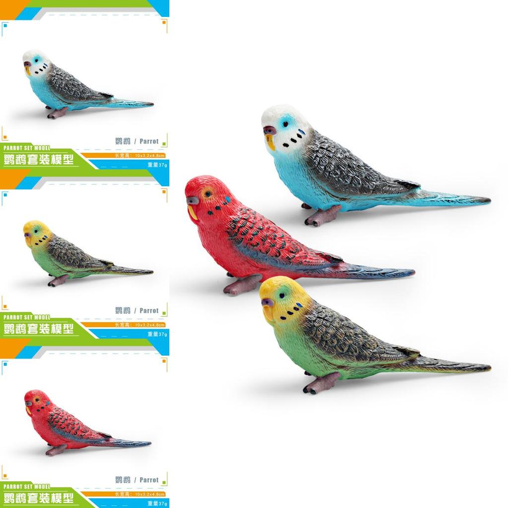 Wildlife Bird Simulation Pvc Model Parrot Toy For Children Educational Play