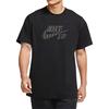 Nike SB Skateboard Big Swoosh Colorful Logo Sport Tee Men Tops Black CW1463-010