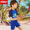 Phibee Boys' Cartoon Short Sleeve One-Piece Swimsuit