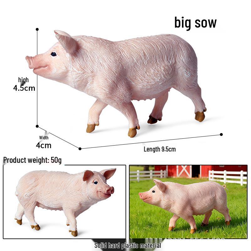 Wildlife Simulation Model: Tiger, Lion, Panda, Elephant, Rhinoceros, Kangaroo, Leopard, Horse, Sheep Toy Set