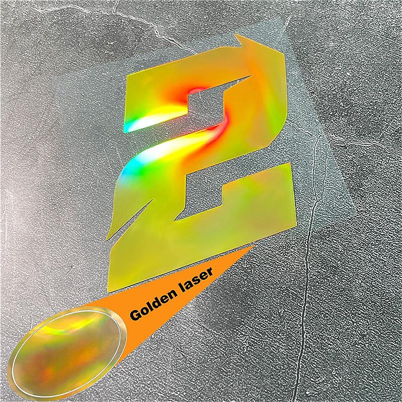 1PC Gold Laser Motorcycle Arabic Numerals Sticker Waterproof for Motorbike Fuel Tank Front Fairing Helmet Universal Vinyl Decal