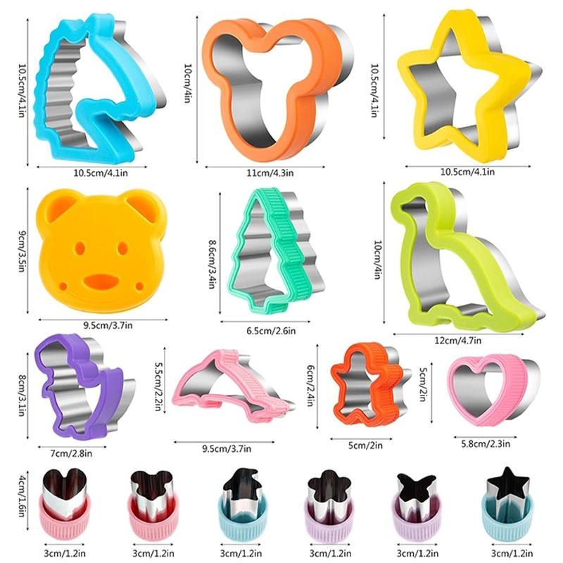 Set Forme de Taiat Sandwich-uri, Rqiurpn, 32 Pieces, Different Shapes, Stainless Steel, Multicolor