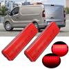Authentic 2X Red Car Rear Bumper Reflector Signal LED Tail Stop Brake Light For Vauxhall Opel Vivaro Movano