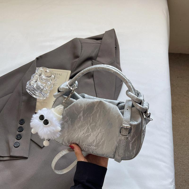 Fashionable Handbag Small Shoulder Bag Pleated Small Square Bag Simple and Stylish Single-shoulder Crossbody Bag