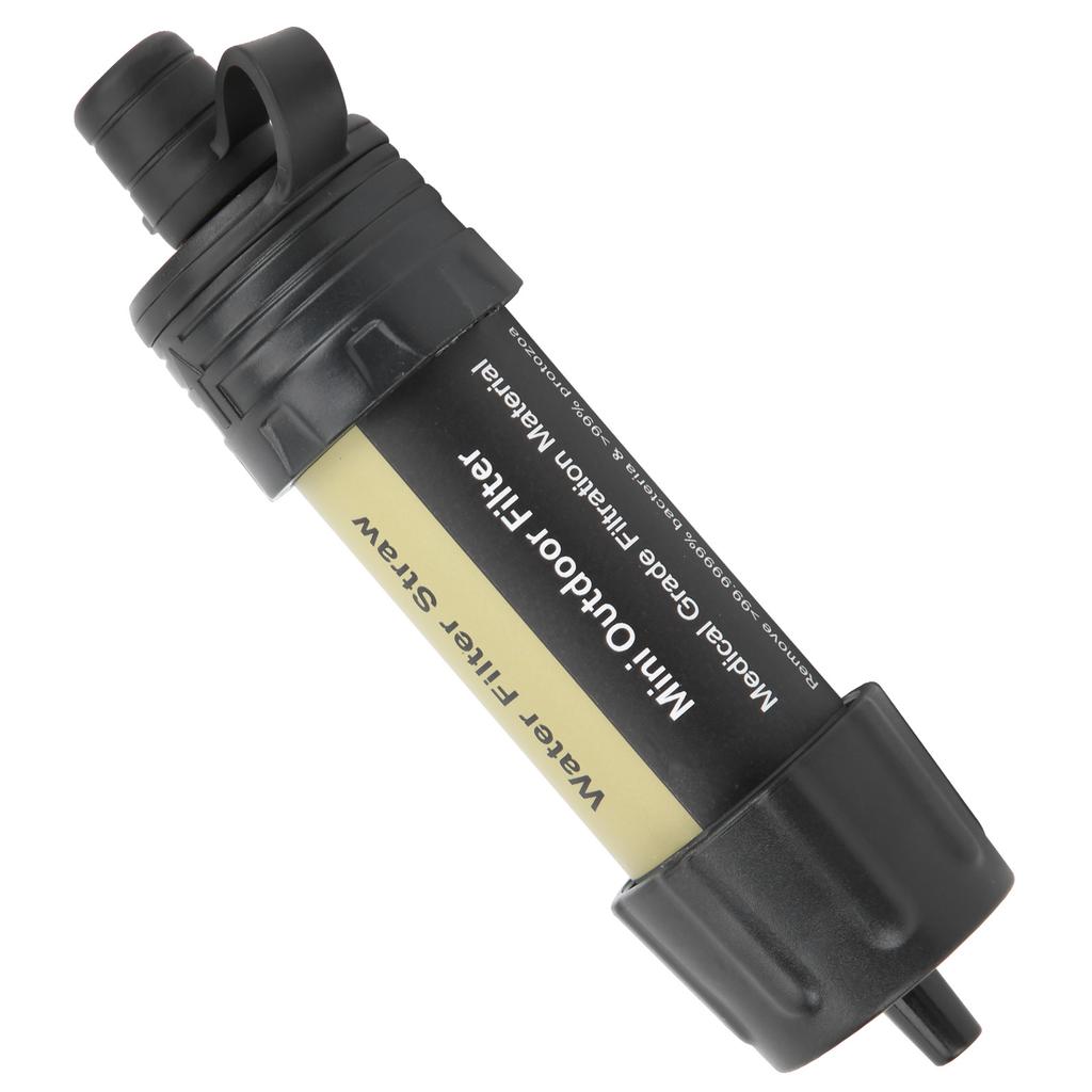 Outdoor Water Filter Straw with Bag Kit Mini Water Purifier for Camping Hiking EmergencyAll Black