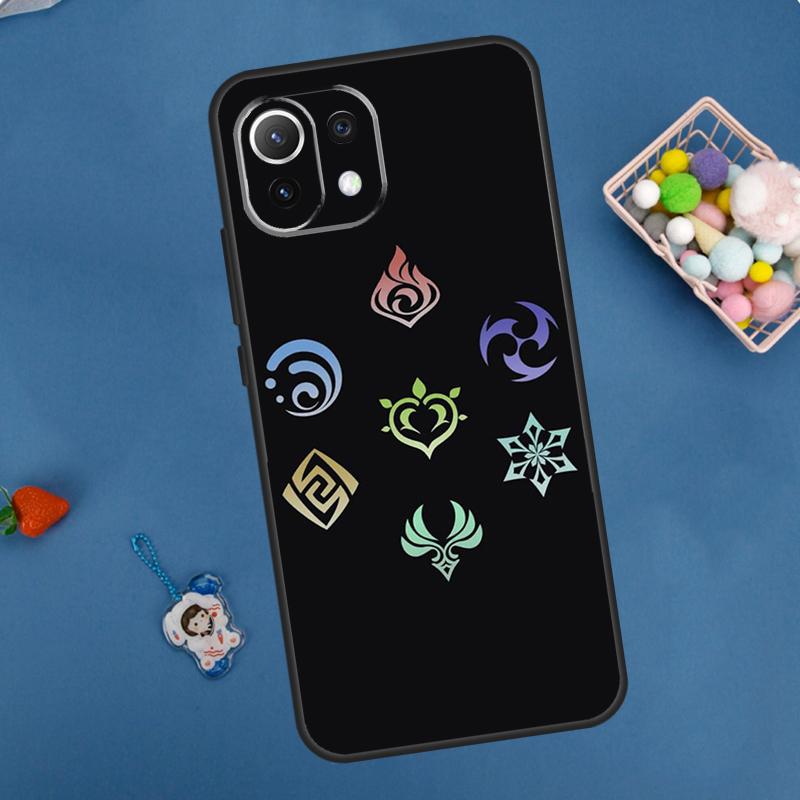 Genshin Impact Elements Case For POCO F5 X3 X5 Pro X4 F4 GT C40 M5s F3 Cover For Xiaomi 13 12 Lite 12T 11T Pro 12X