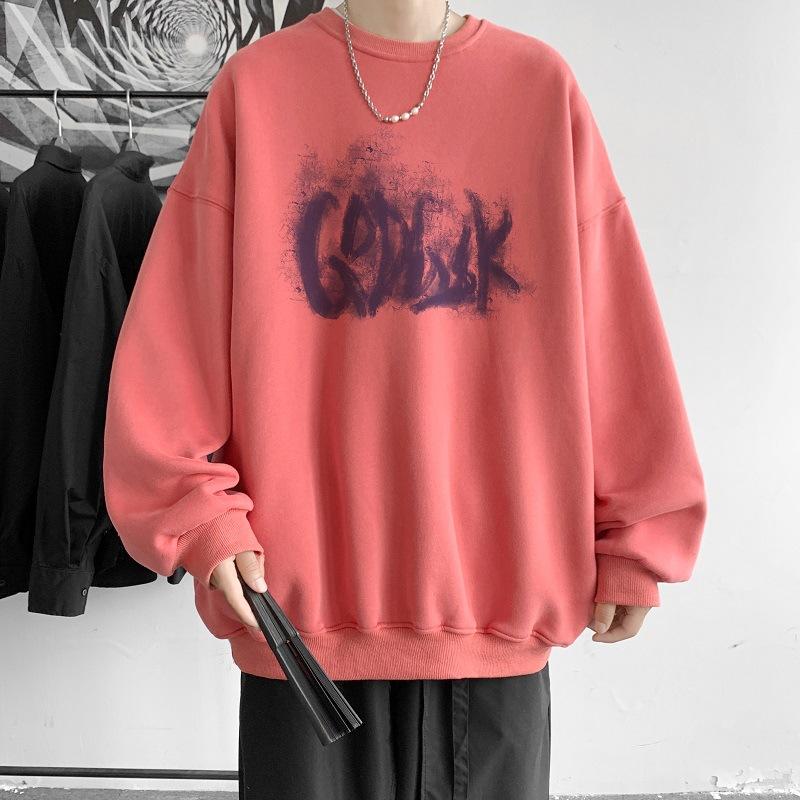 Sweater Men's Spring and Autumn Round Neck Pullover Large Size Men's Loose Men's Jacket Sports Long-sleeved Bottoming Shirt Men's Top