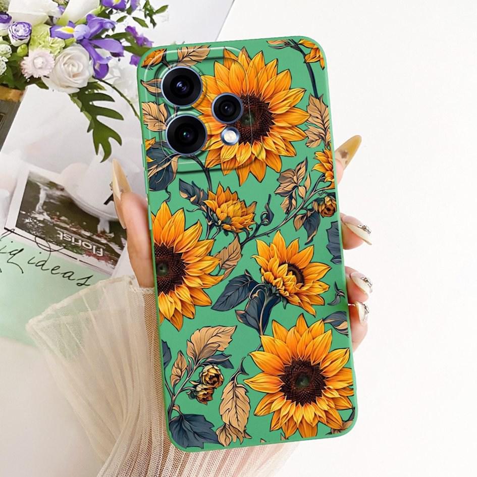For OPPO Reno 15 5G Case Reno 15 Pro Cover CPH2813 CPH2825 New Stylish Flower Soft Silicone Phone Case For OPPO Reno15 15c Shell