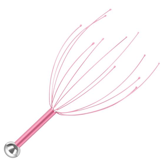 Octopus Head Massager Stainless Steel Brain Massage Claw Scalp Scratcher Engraved Head Relaxer for Promotes Blood Circulation Relieves Muscle Pain