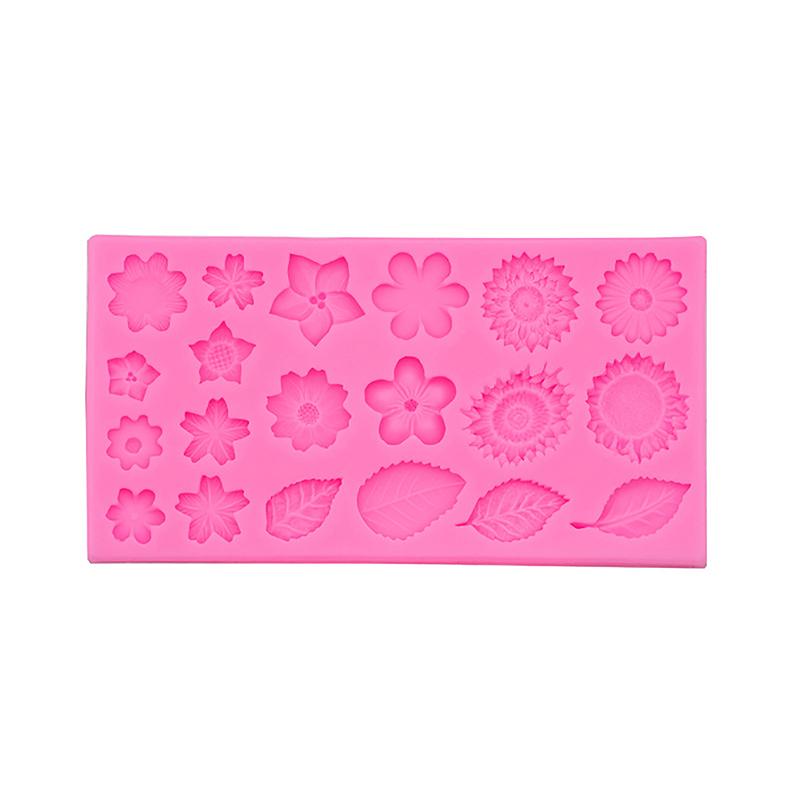 Rose Flower Leaves Silicone Molds Diy Candy Jelly Bakeware For Kids Cupcake Fondant Gummy Molds Cake Baking Decorating Mold