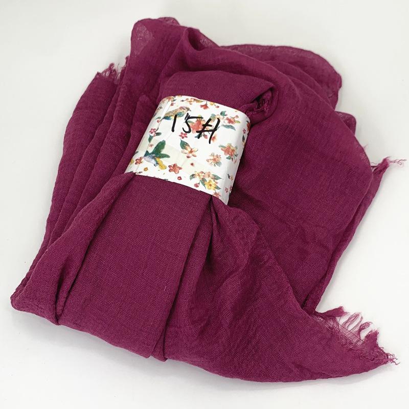 Women Cotton Scarf New Summer Girls Solid Color Sunscreen Thin Scarves Soft Shawl Foulard Viscose Spring Lady Wrap Shawls