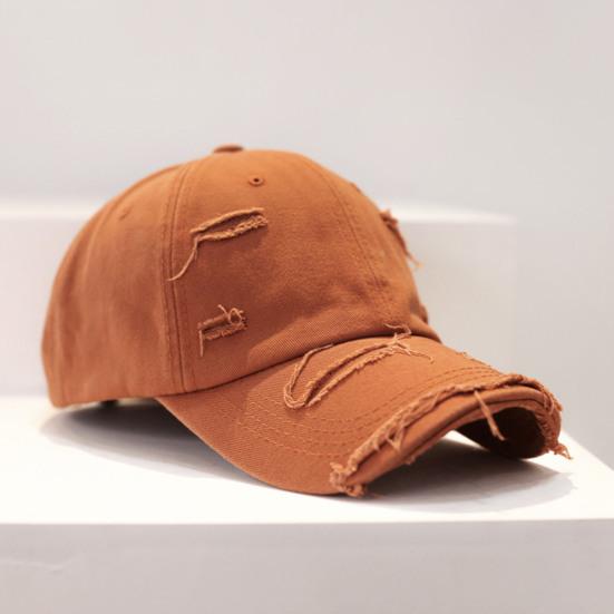 Chapeau de Soleil à Large Bord Réglable Casquette Bucket Style Baseball Usé Troué Unisexe Accessoires de Mode
