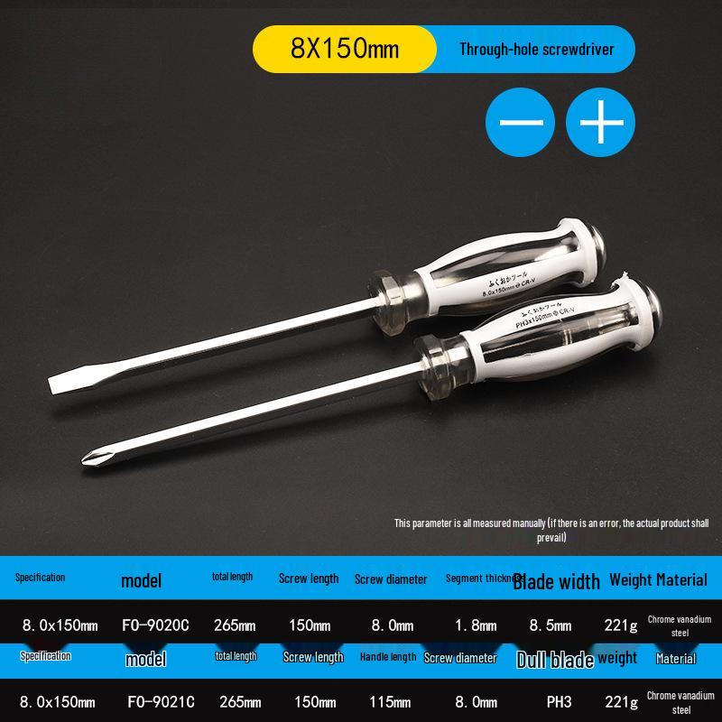 Industrial Grade Magnetic Screwdriver Set - Super Hard, Impact Resistant, Flat & Phillips Slotted Heads