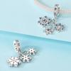 New Copper Original Christmas Series Snowflake Charms Heart Star Beads For Women Diy Fine Jewelry Party Gifts Making