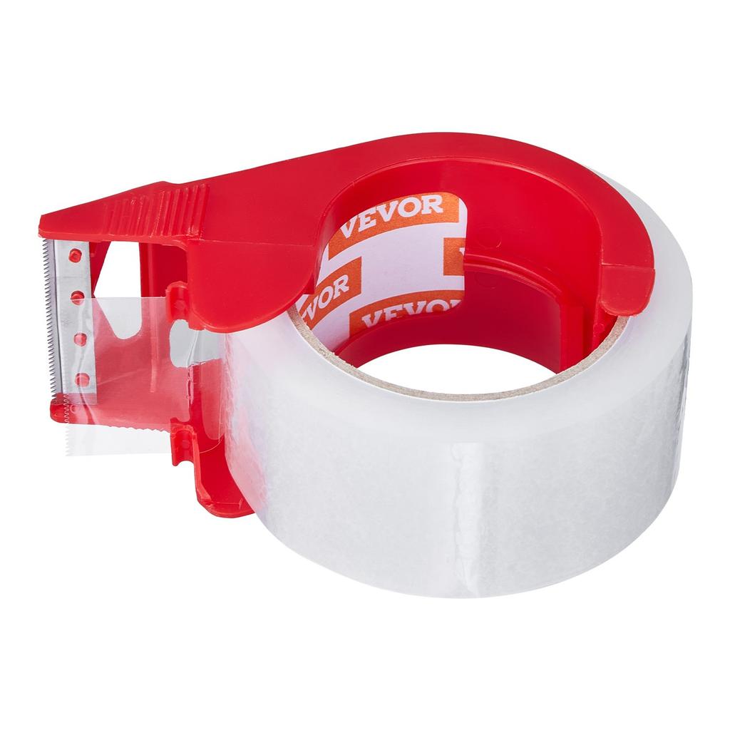 VEVOR Clear Packing Tape, 3 Inches Core, 12 Rolls 1.88 Inches X 65 Yards Packing Tape with Dispenser