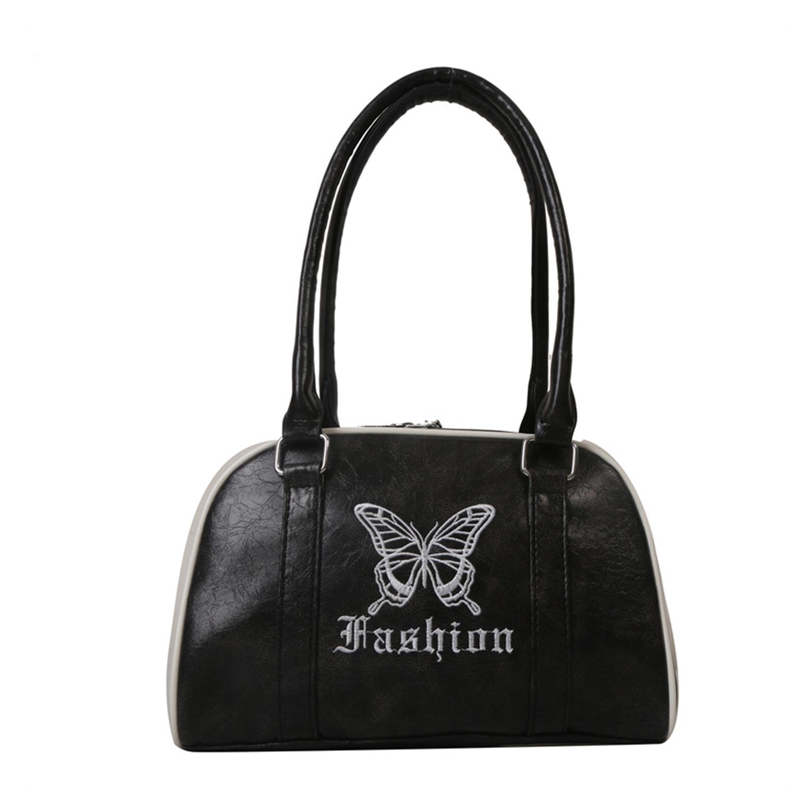 

Стильная сумка с вышитыми бабочками Y2K, сумки через плечо, уникальная и модная сумка через плечо для женщин чёрный