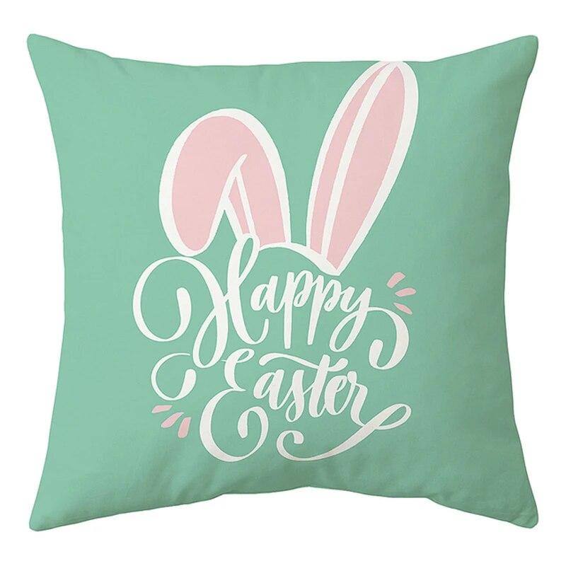 Happy Easter Decoration For Home  Rabbit Eggs Pillowcase Bunny   Supplies Party Favor Gifts 45*45cm