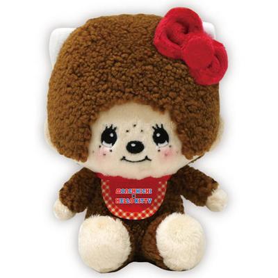K Company Monchichi x Hello Kitty Plüschtier MKT-NG H18.1 x B12.5 x T10cm