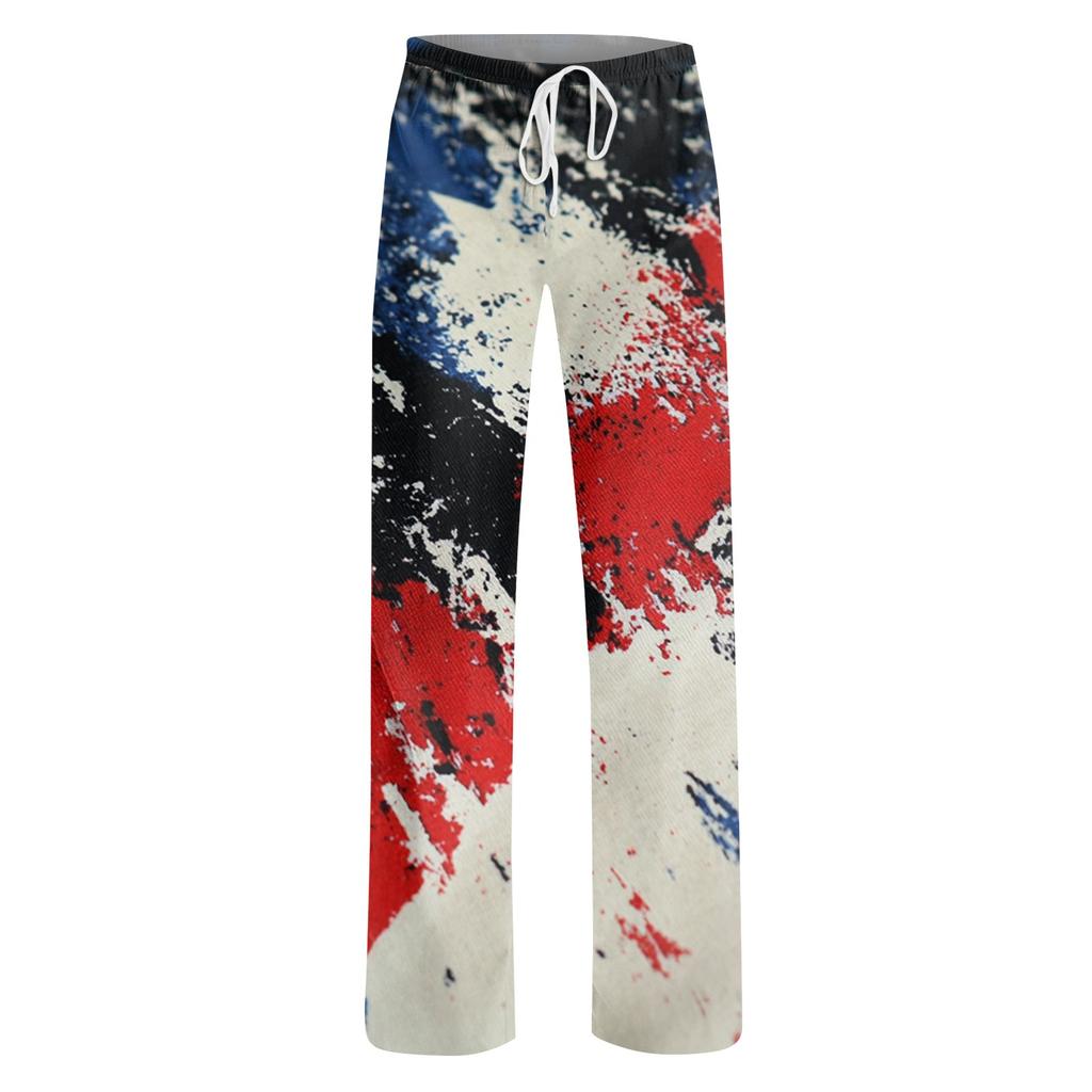 Damenmode Locker Lässig Unabhängigkeitstag Print Schlaghose