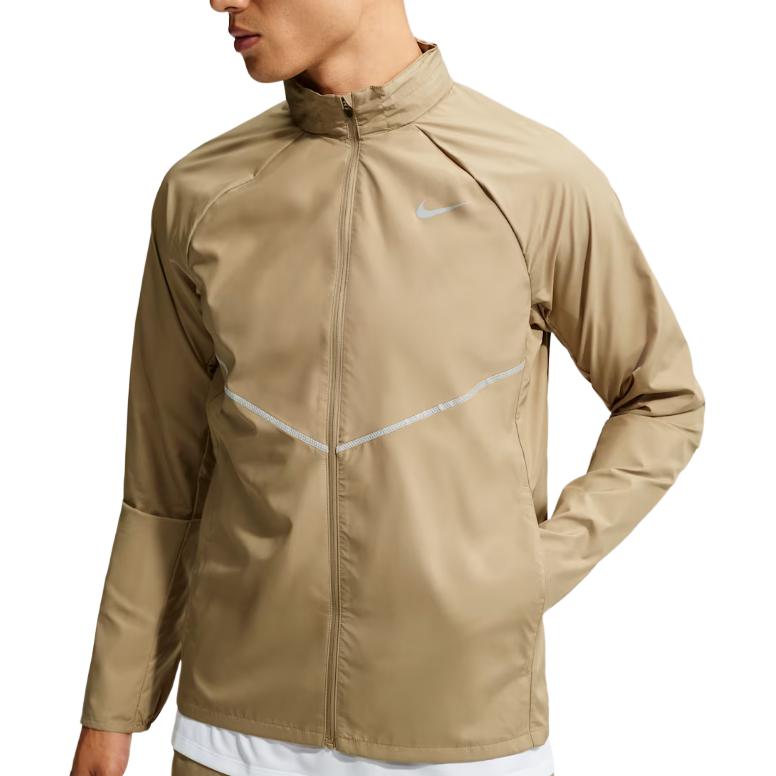 Nike MILER Running Jackets Men's Hazelnut Hooded Non Detachable Modera