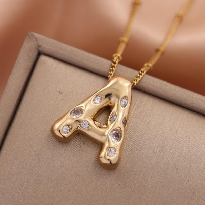 Ladies' Diamond Metal Necklace, Heavy Craftsmanship Premium Design Initial Necklace, Gift for Women, Holiday Present, Party Jewelry.