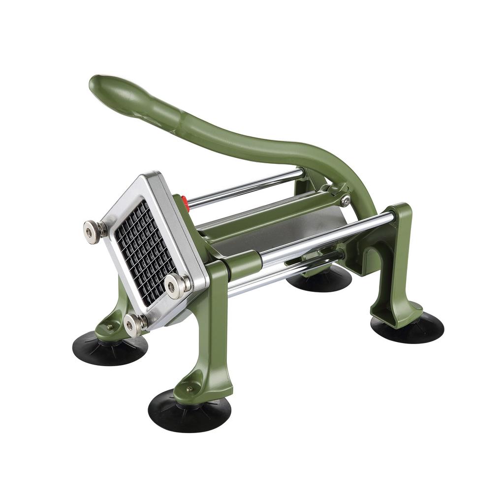 VEVOR French Fry Cutter, Potato Slicer with 1/2" 3/8" 1/4" Stainless Steel Blades, Manual Potato Cutter Chopper with Suction Cups