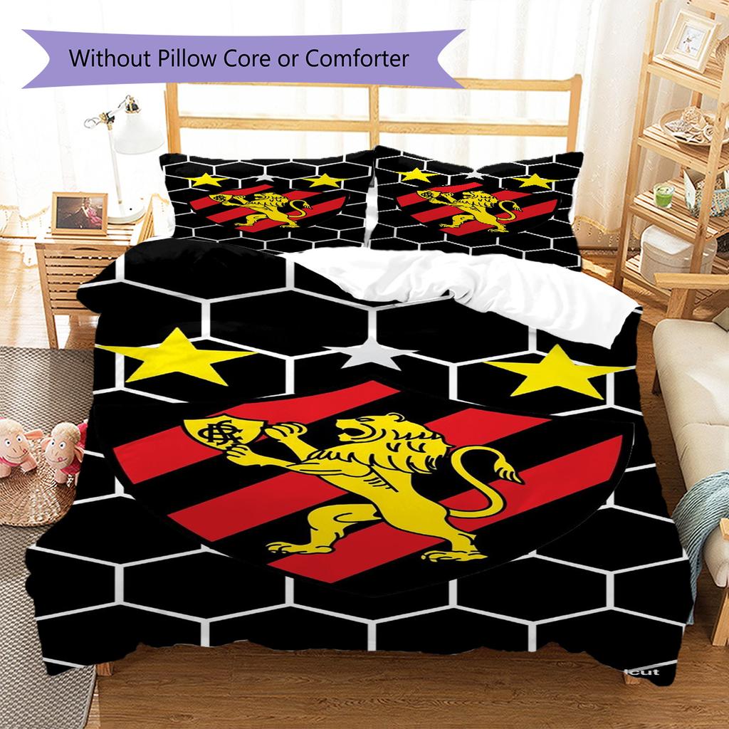 Sport Club Do Recife Pattern Bedding Set Quilt Cover Pillowcase Home Decor Gift (1 * duvet cover + 2 * pillowcase, without core)