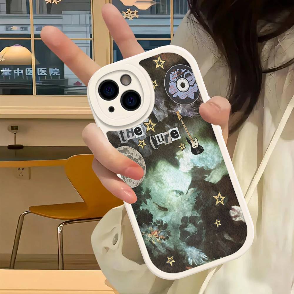 Rock Band THE C-CURE Music Phone Case For IPhone 16 15 14 13 12 11 Pro Max Plus Soft Leather Cover