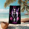 Personalized customized proof beach towel with Wednesday Addams pattern - soft, absorbent,quick-drying,perfect swimming,camping&bathing