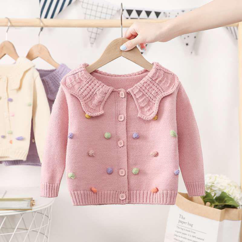 Girls' Knitted Cardigan Sweater - Autumn/Winter 2020 Toddler Fashion