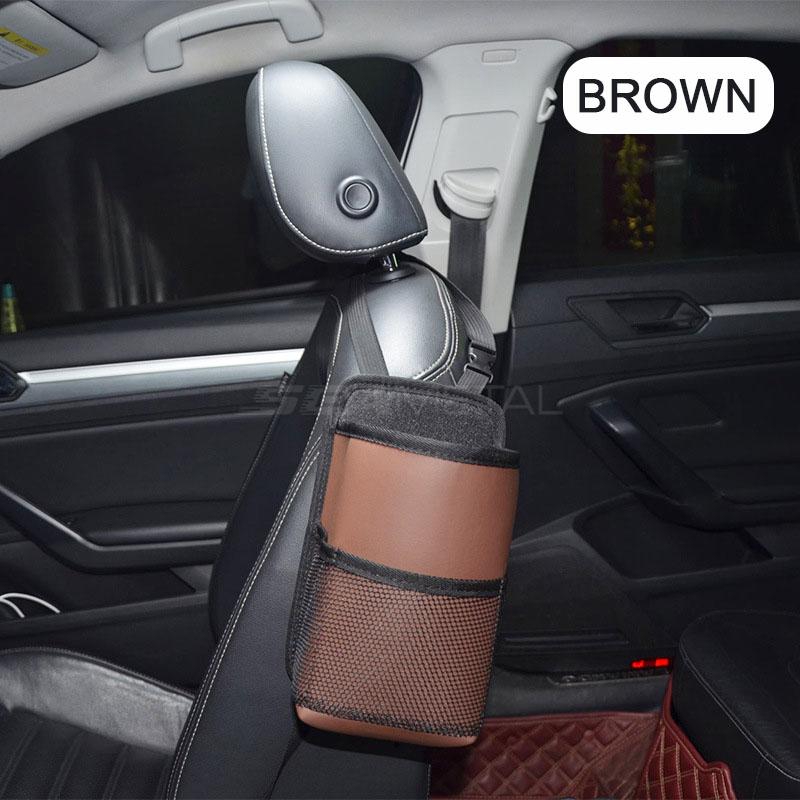 SEAMETAL Car Seat Side Storage Bag Interior Auto Seats Side Organizer Water Cup Holder Phone Holder For Drink Bottle Bracket