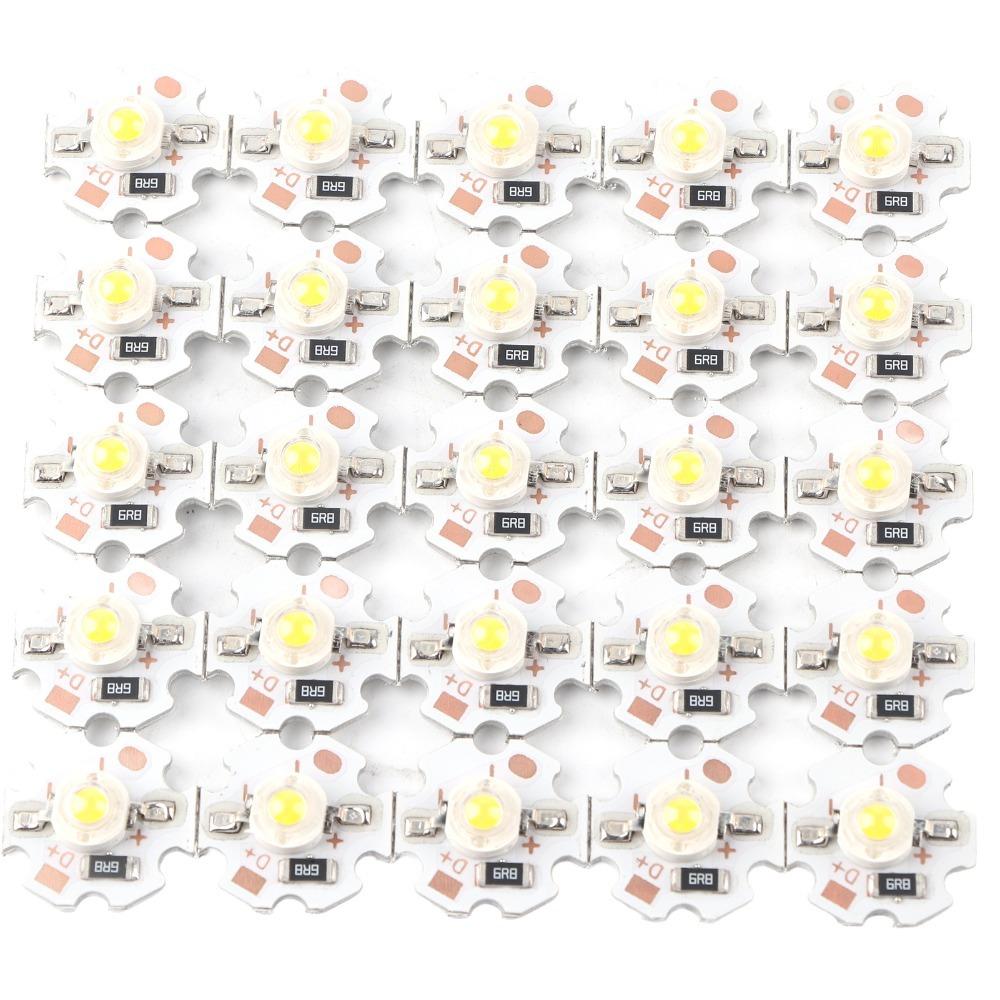 25PCS Compact 5V LED Chips 200LM Aluminum Plate High Power LED 1W LED Chip Bulb DIY Lighting Fixtures