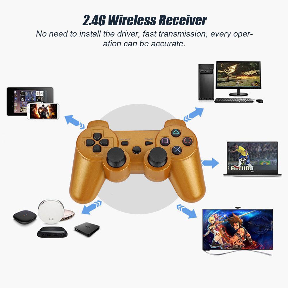 Wireless Bluetooth Gamepad Game Controller Full Featured Game Handle For PS3 (Yellow)