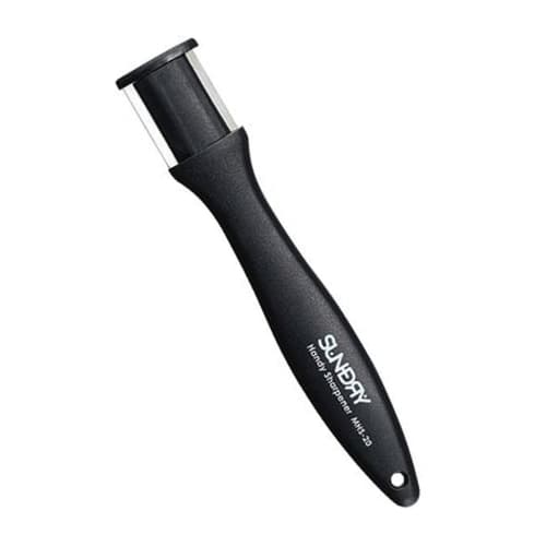 SUNDRY MHS-20 Handy Blade Sharpener, 123mm Long, Tungsten Carbide and Ceramic Whetstone, Compact and Lightweight