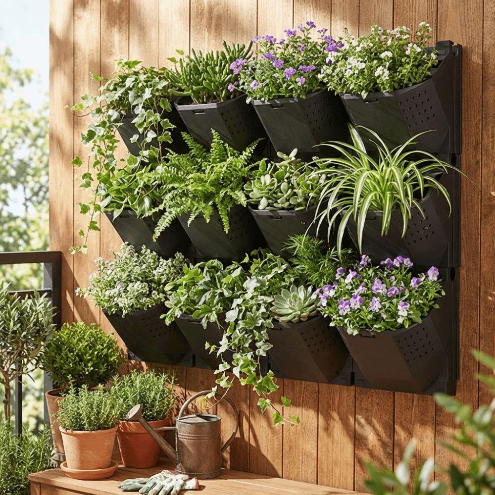 Self Watering Vertical Planter 2/3 Holes Plants Grow Container Wall Flowerpot  Greening Plant