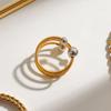 Yori Exquisite Stainless Steel Ball Open Ring Fashion Chic Ring Gold Silver Color Charm Finger Bling Jewelry Gift Bijoux