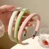 Yousheng Women Thin Headband Anti-Slip Design Plaid Pattern Elastic Fit Hair Hoop Soft Sponge Filling Hair