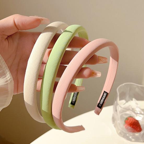 Yousheng Women Thin Headband Anti-Slip Design Plaid Pattern Elastic Fit Hair Hoop Soft Sponge Filling Hair