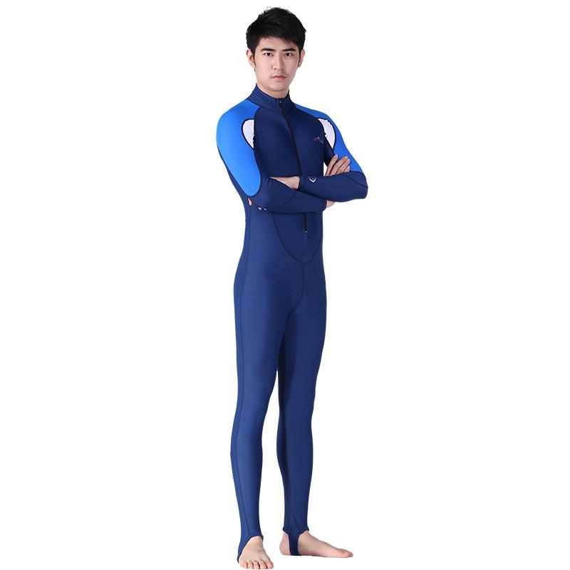 Diving Suit Men s One-piece Long-sleeved Trousers Lycra Sunscreen Swimsuit Women s Snorkeling Surfing Quick-drying Jellyfish S