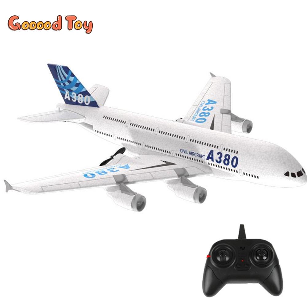 Non-Toxic 3Ch 2Ch A380 Rc Plane Glider Airplanes Remote Control Foam Aircraft Fixed Wing Aircraft 6 Gyroscope Model Airplane Toys Hobbies