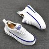 Korean Style Men Fashion White Shoes Genuine Leather Flats Shoe Comfort Air Cushion Sneakers Street Platform Footwear Chaussure