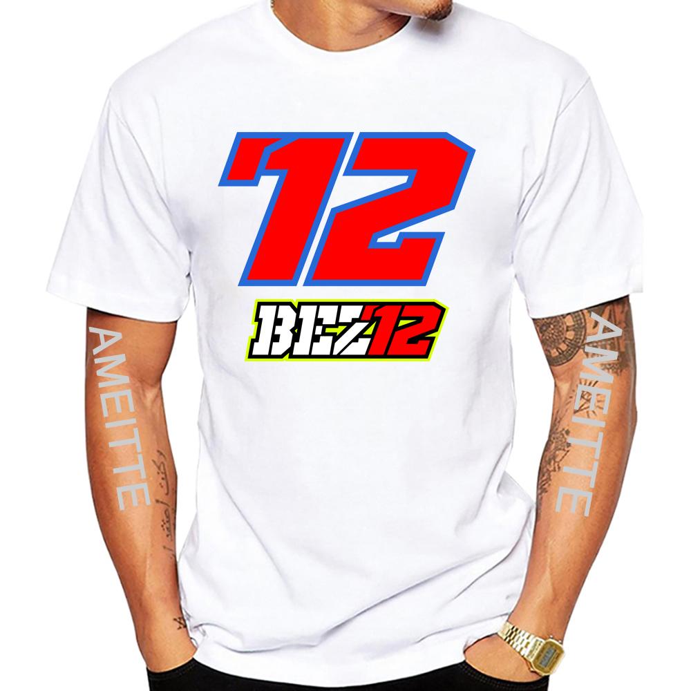 Marco Bezzecchi Bez Piloto 72 Gp Carrera Montar Camiseta Verano Unisex Manga Corta Deporte Chico Hip Hop Casual Blancos Tops Unisexs Montar Camisetas