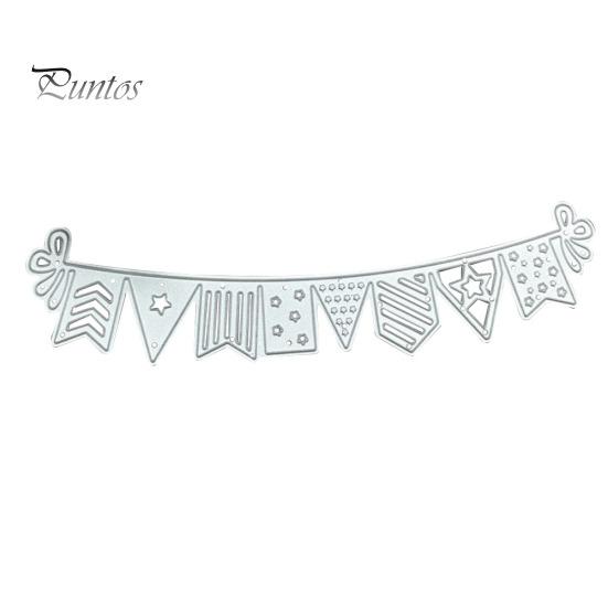 

Флаг Баннер Вырубной Штамп Скрапбукинг Тиснение Форма Бумага Изготовление Карточек Декор Альбома серебряный