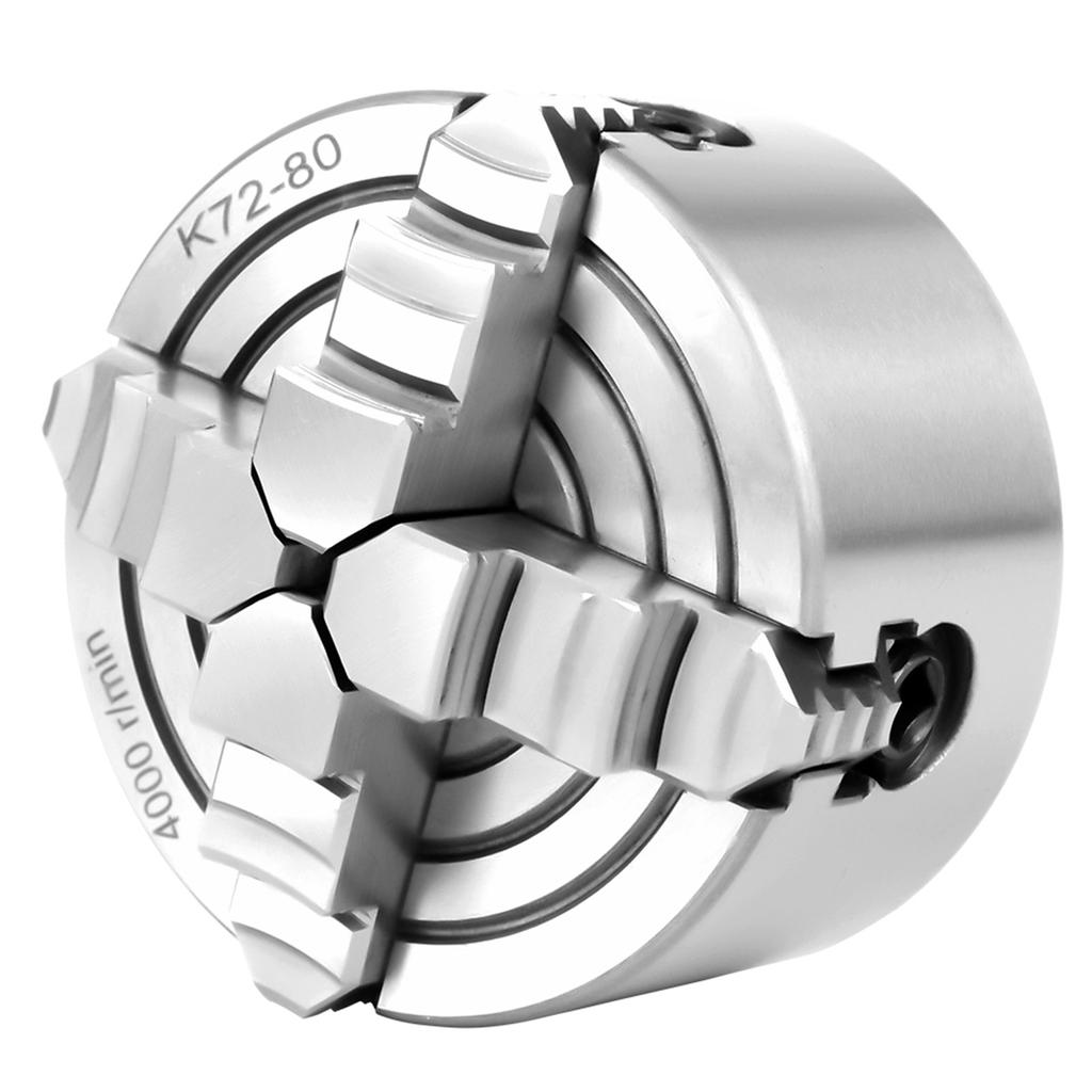 3inch K72-80 4-Jaw Independent & Reversible Jaw Metal Lathe Chuck Turning Machine Accessories