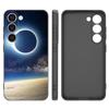 Husa de telefon din silicon Moon Stars Space Astronaut negru pentru Samsung Galaxy S23 S21 S20 FE S24 S22 Ultra S10E S10 S9 S8 Plus